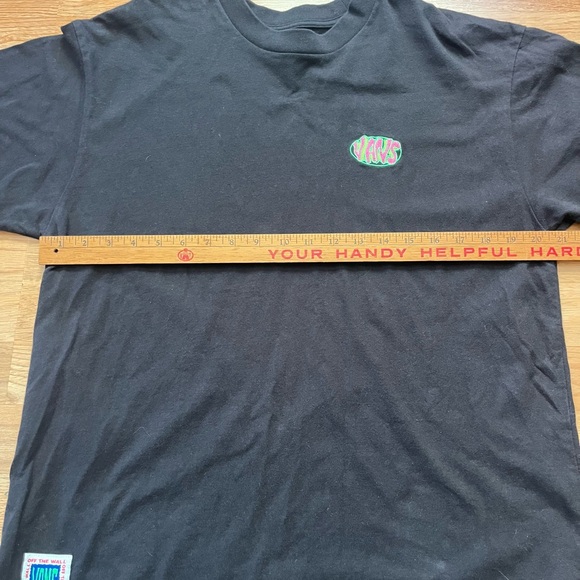 Vans Quick Hit T-shirt RARE black w Neon Embroidery Men’s Medium Loose Fit 80’s - Picture 6 of 6
